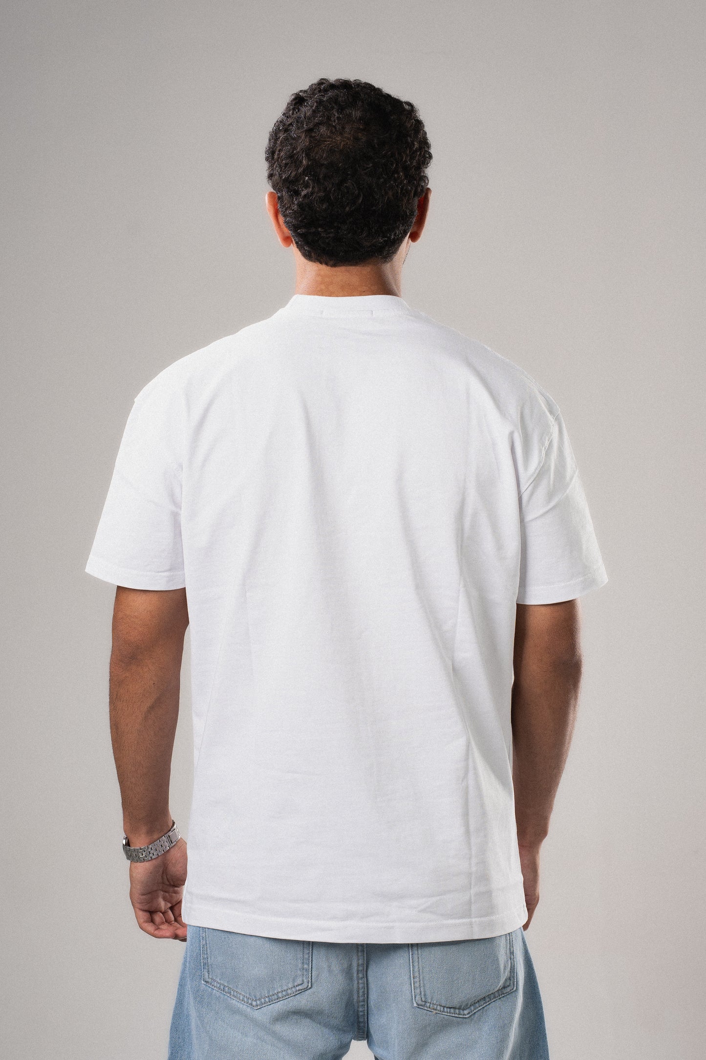 Eidos signature over-sized white tee