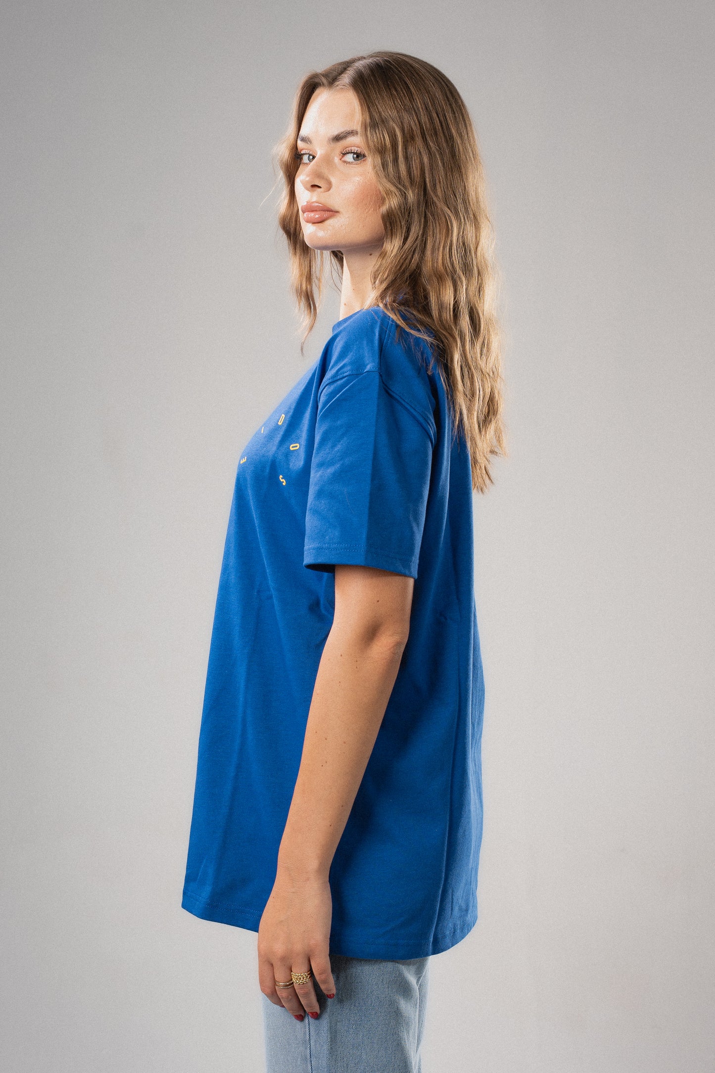 Eidos signature over-sized blue tee